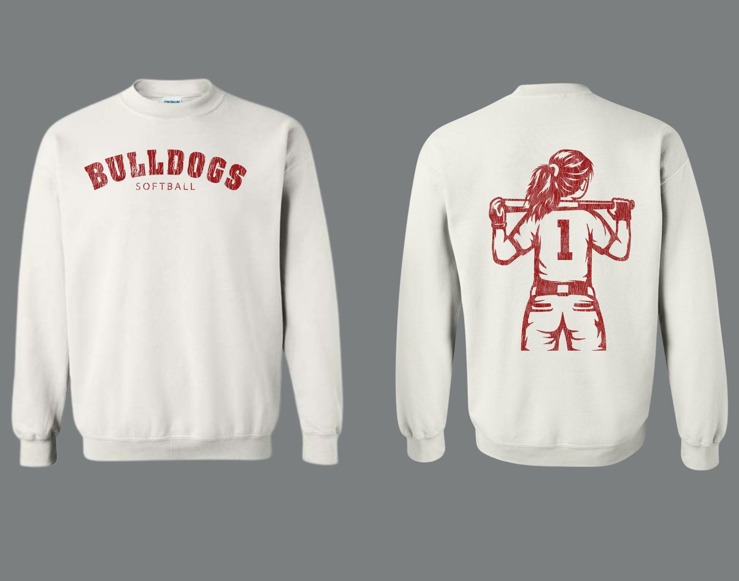 Custom Baseball & Softball Fan Sweatshirt – Choose Your Player, Team Colors & Number Gallery 334