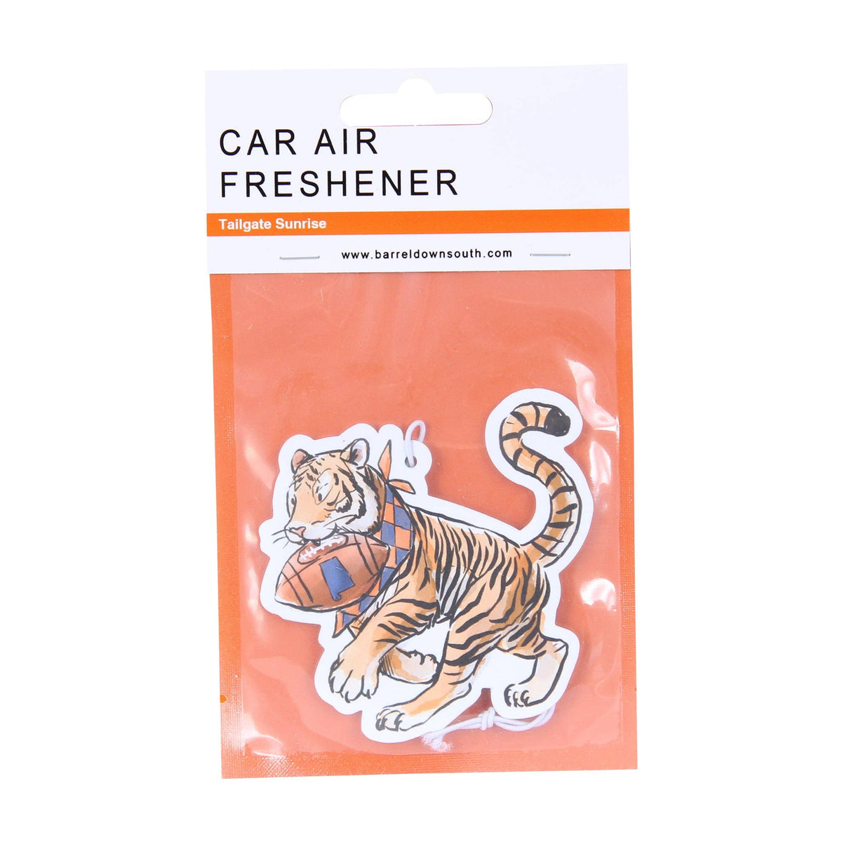 Orange and Navy Tiger Air Freshener - Tailgate Sunrise Fragrance Barrel Down South