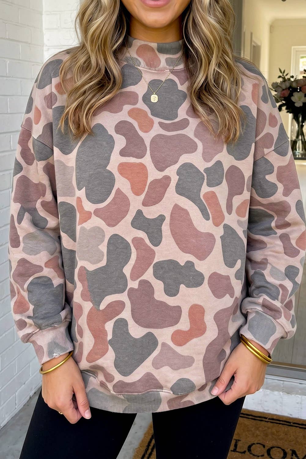 LAS Western Camouflage Mock Neck Sweatshirt (S-4X) LA Society