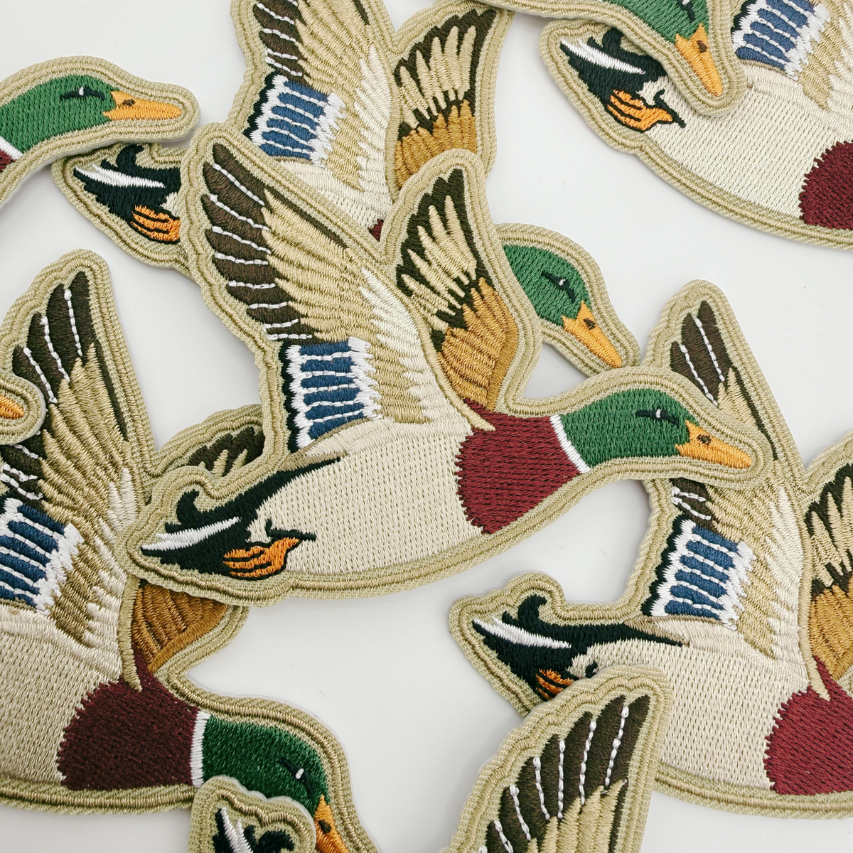 4" Flying Duck -  Embroidered Hat Patch TEELUX