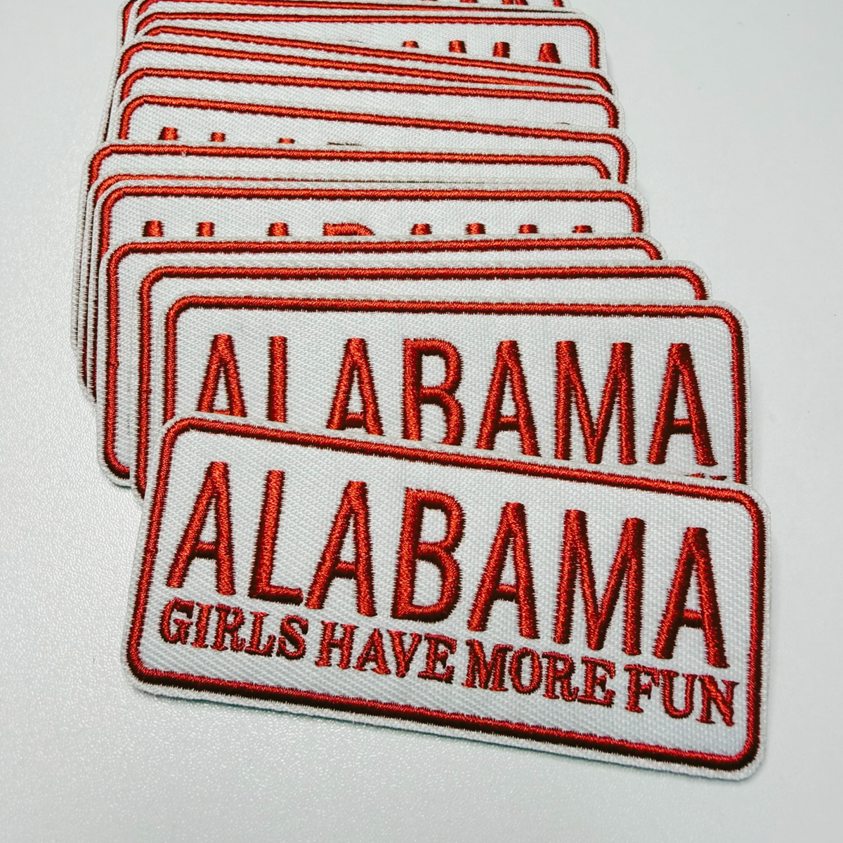 3.5" ALABAMA Girls Have More Fun  -  Embroidered Hat Patch TEELUX