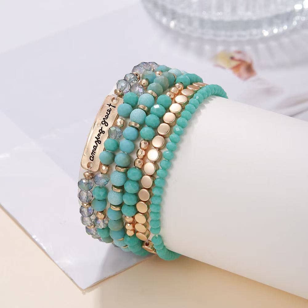 Cute Stacked Amazing Grace Bracelet for Women 2 COLORS