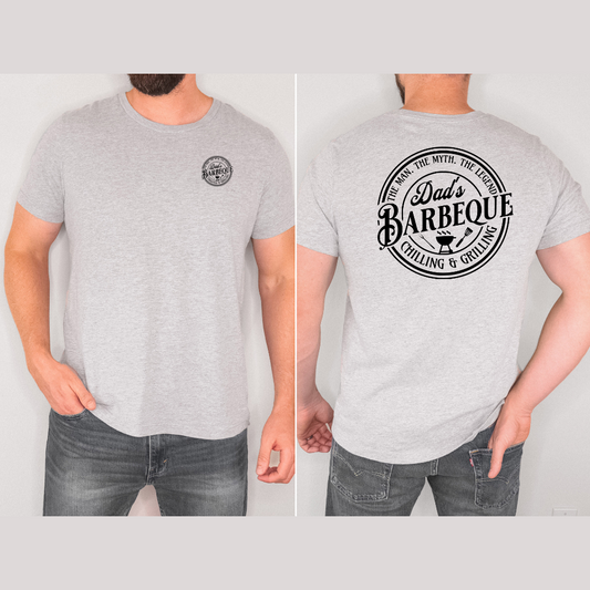 Men's Round BBQ Legend Dad T-Shirt