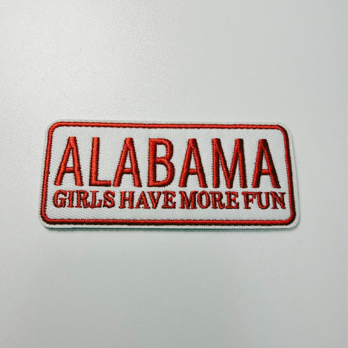 3.5" ALABAMA Girls Have More Fun  -  Embroidered Hat Patch TEELUX