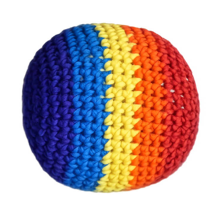 Extreme Retro Hand-Knitted Kick Pouch Footbag - 12/Display Novelty Brands