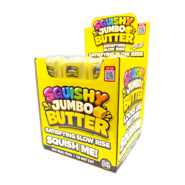 Fun Doh 10" JUMBO Butter Squish Slow Rise Toy- 9/Display Novelty Brands