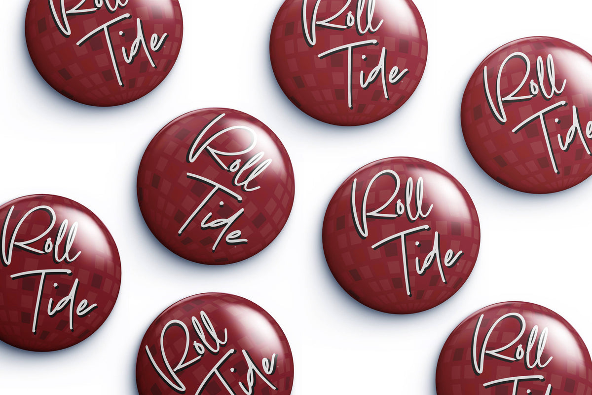 Alabama Roll Tide Disco Button Cute As A Button