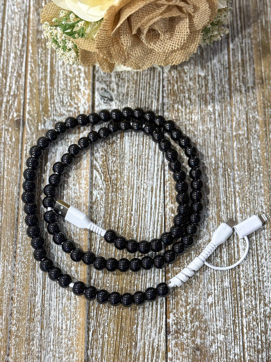 Candy "Black Pearl" 2 In 1 Phone Charger Harris Girls & Co.