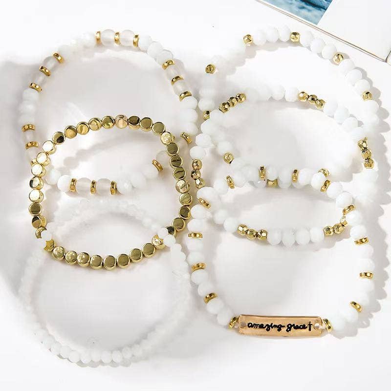 Cute Stacked Amazing Grace Bracelet for Women 2 COLORS