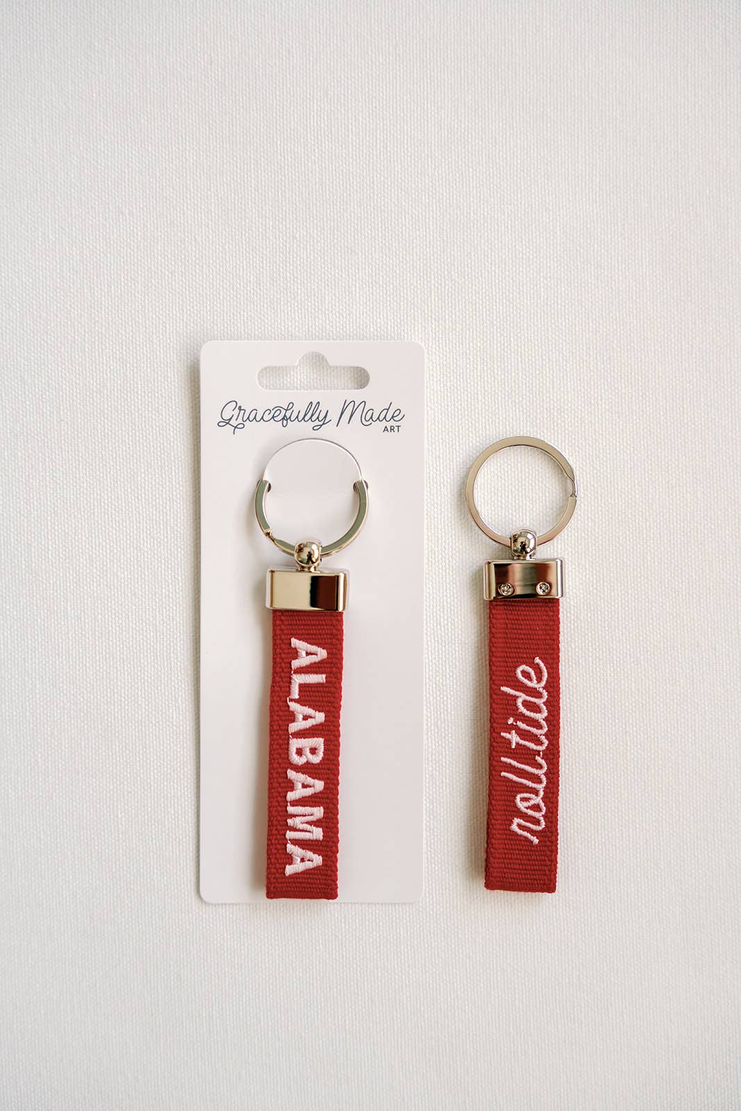 Alabama - Roll Tide Embroidered Keychain Gracefully Made Art