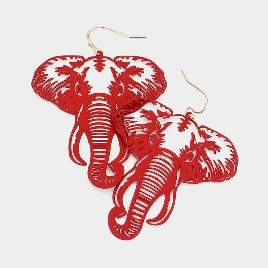 Elephant Filigree Dangle Earrings Sensibling Corp.