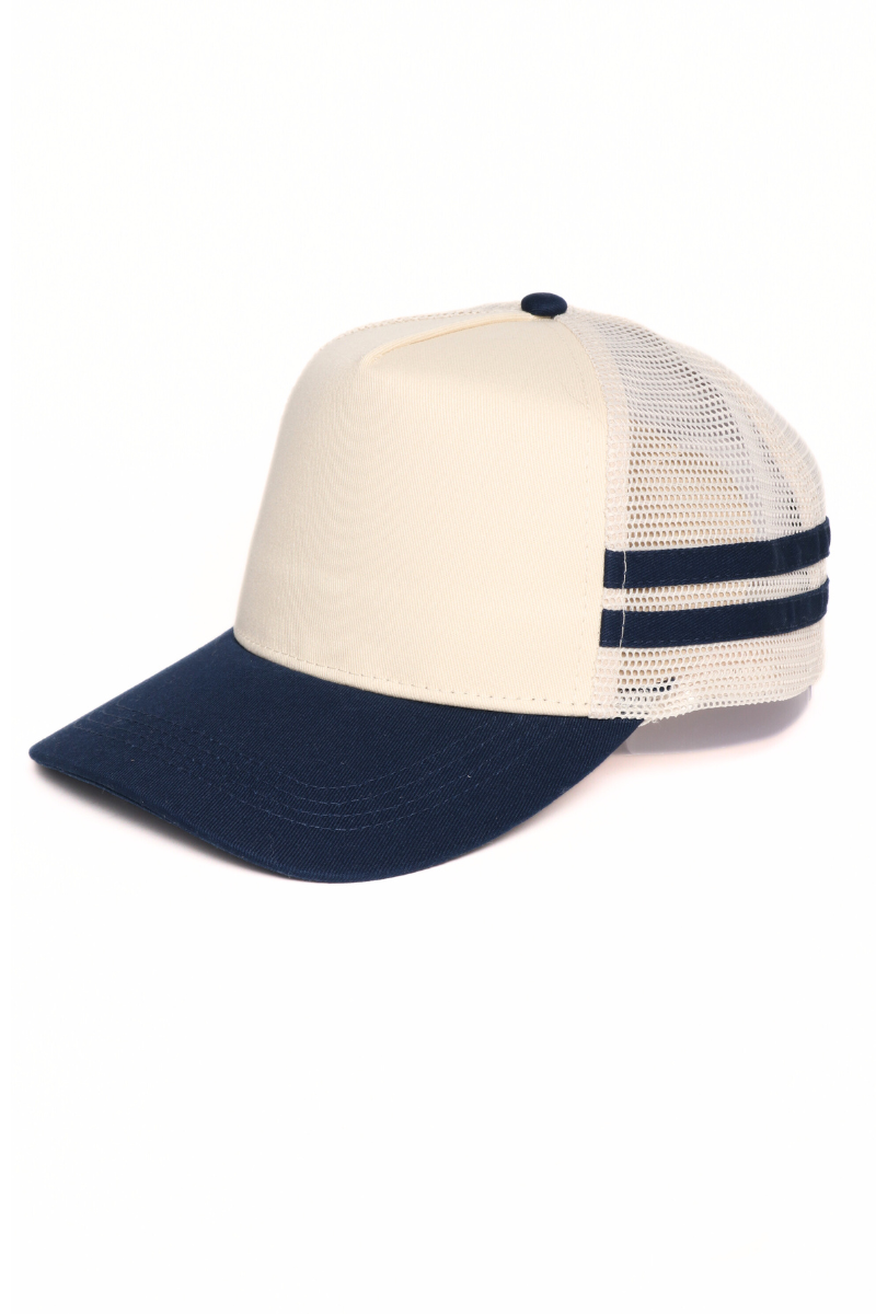 Retro Stripe Mesh Trucker Cap David And Young