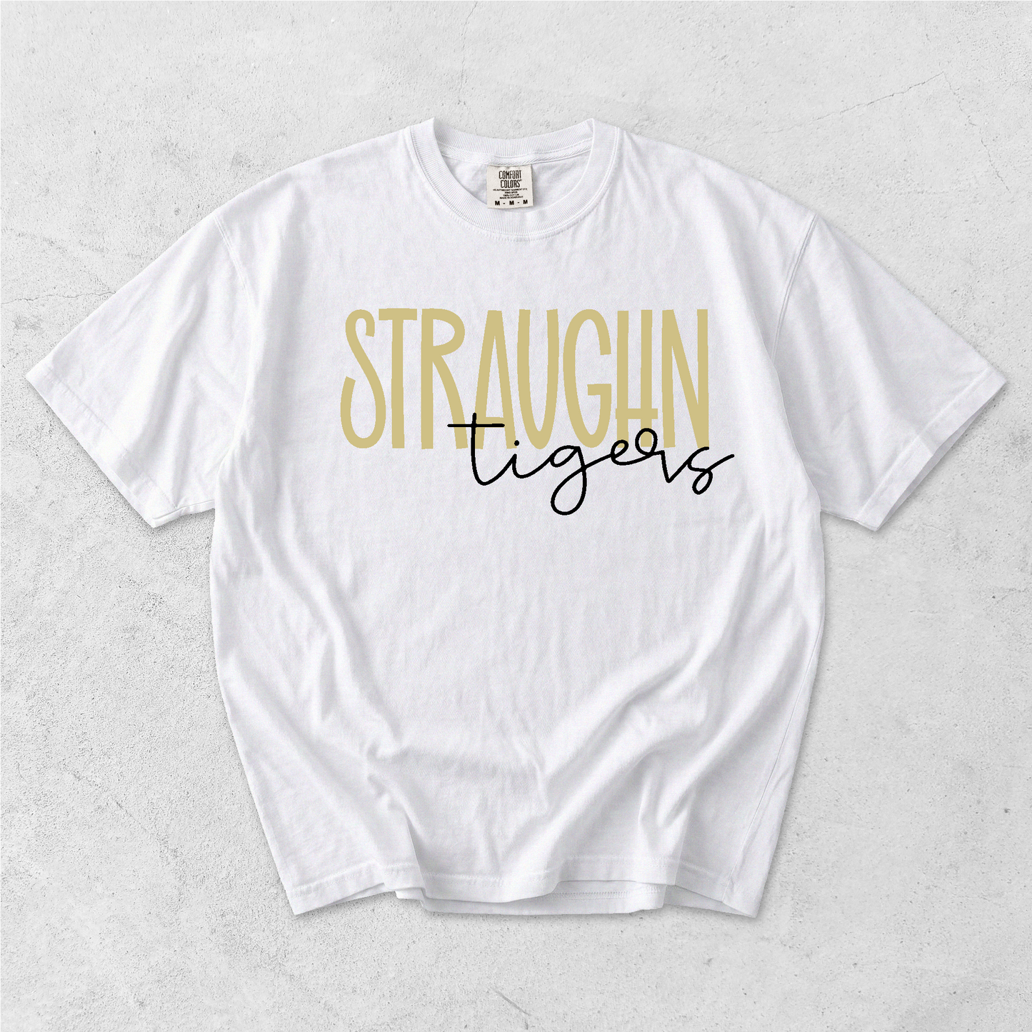 Straughn Tigers Comfort Colors tee - White