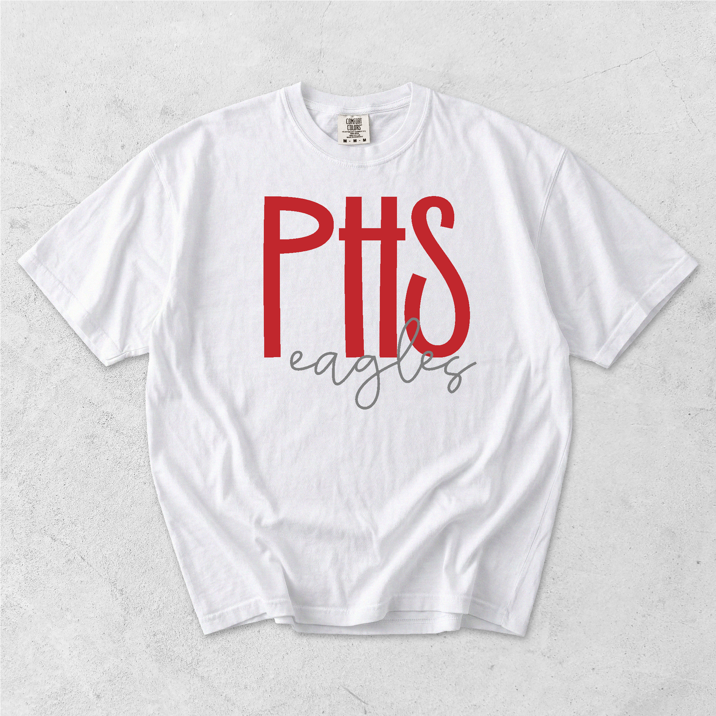 PHS Eagles Comfort Colors tee - White