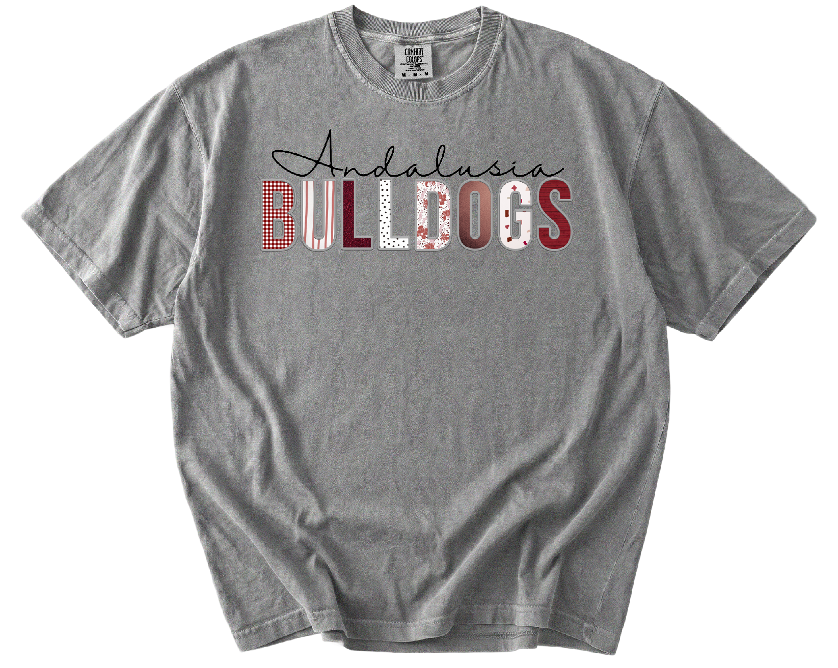 Andalusia Bulldogs Patchwork T-Shirt Gallery 334