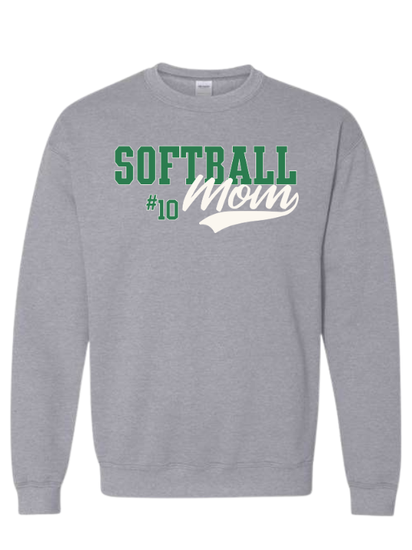 Softball Mom Sweatshirt - Custom Number and Team Colors Gallery 334