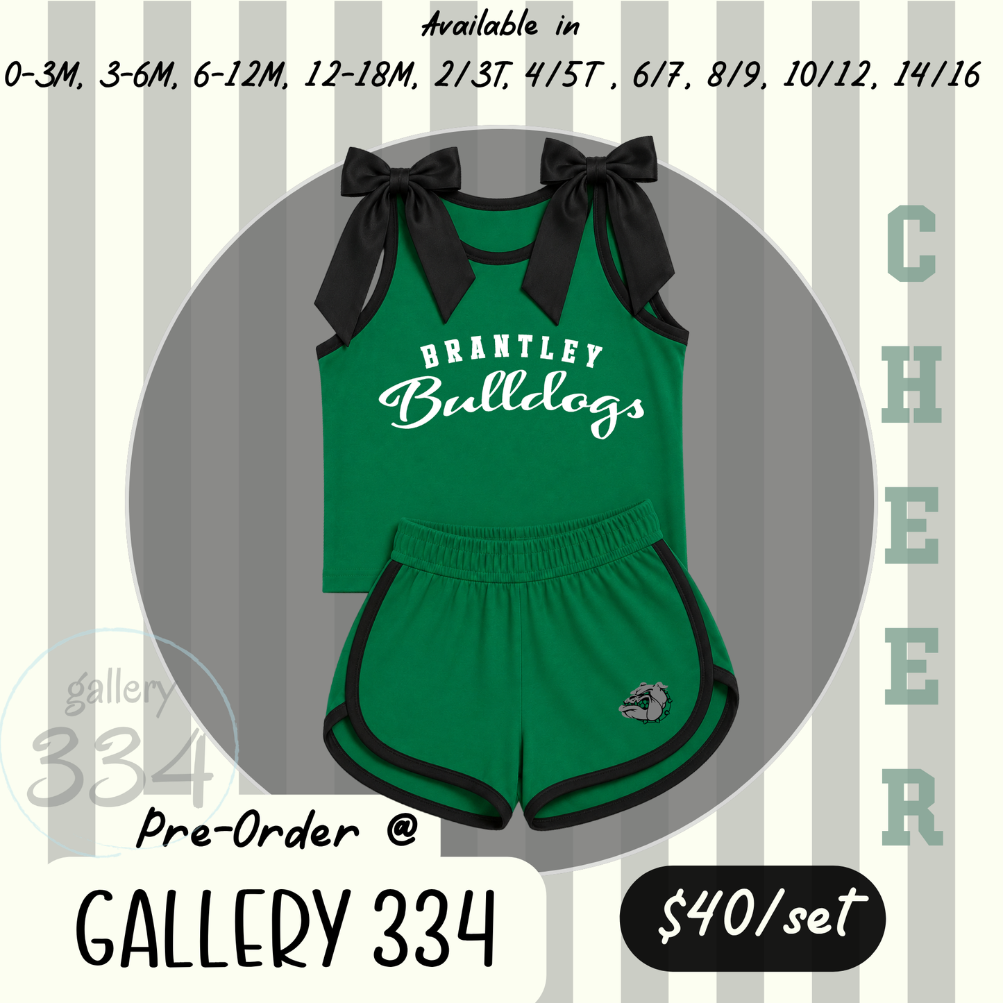 Brantley Bulldogs Custom Spirit Set – Tank Top & Shorts (Pre-Order Deposit) Gallery 334