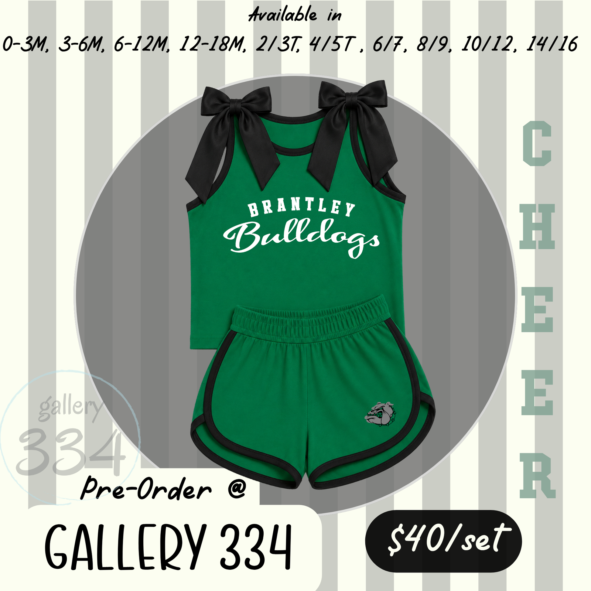 Brantley Bulldogs Custom Spirit Set – Tank Top & Shorts (Pre-Order Deposit) Gallery 334
