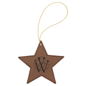 Customized Leatherette Star Ornament