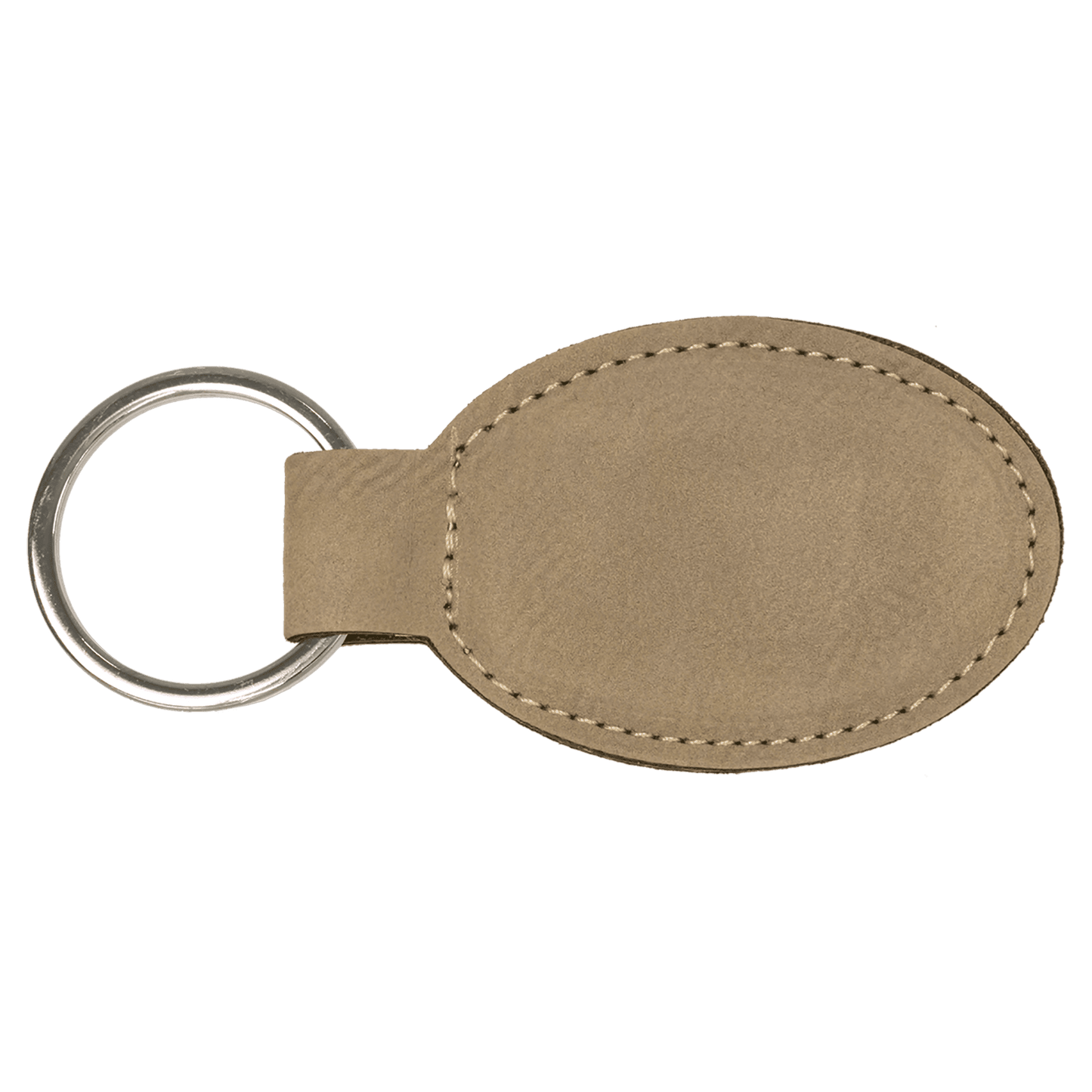 Customized Leatherette Oval Keychains