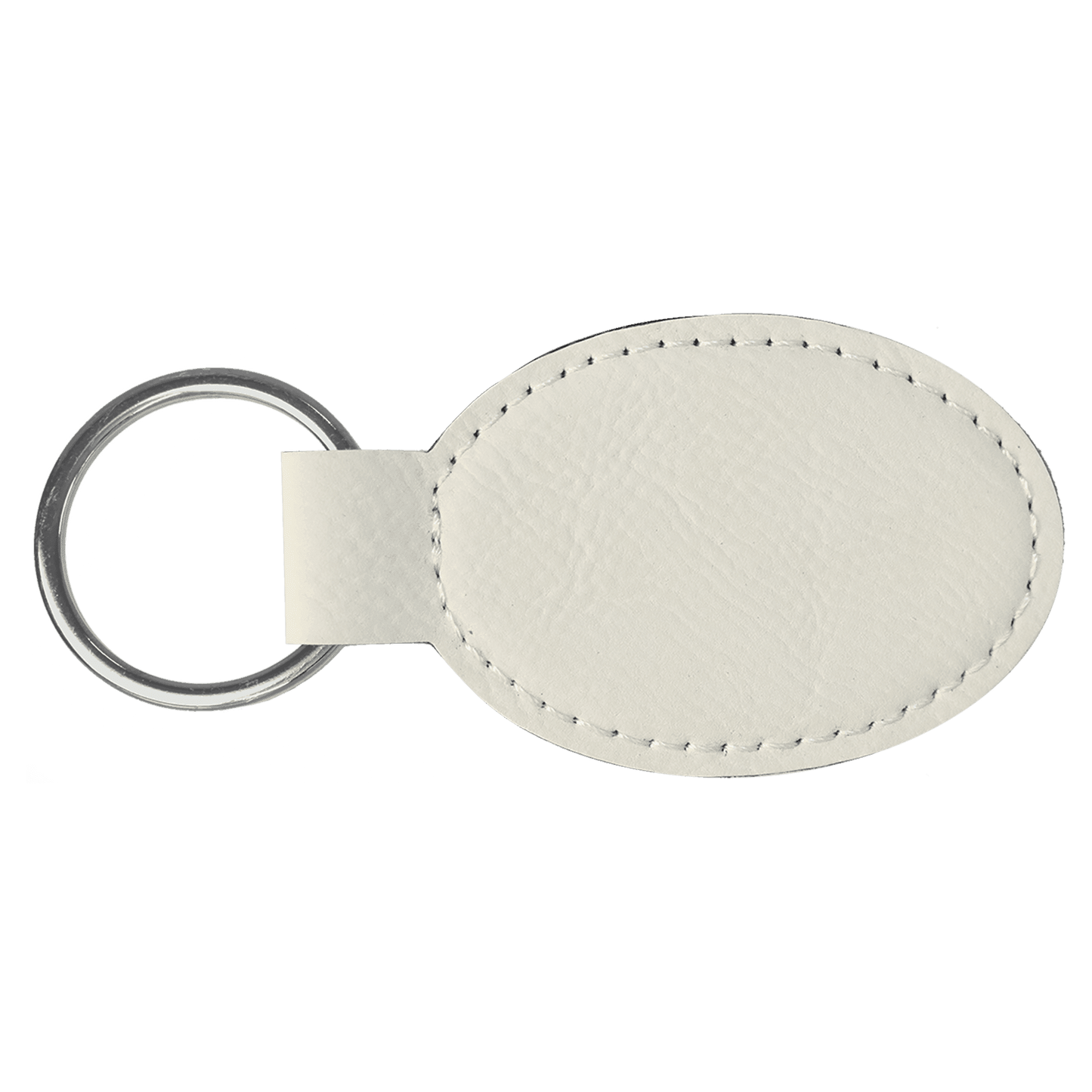 Customized Leatherette Oval Keychains