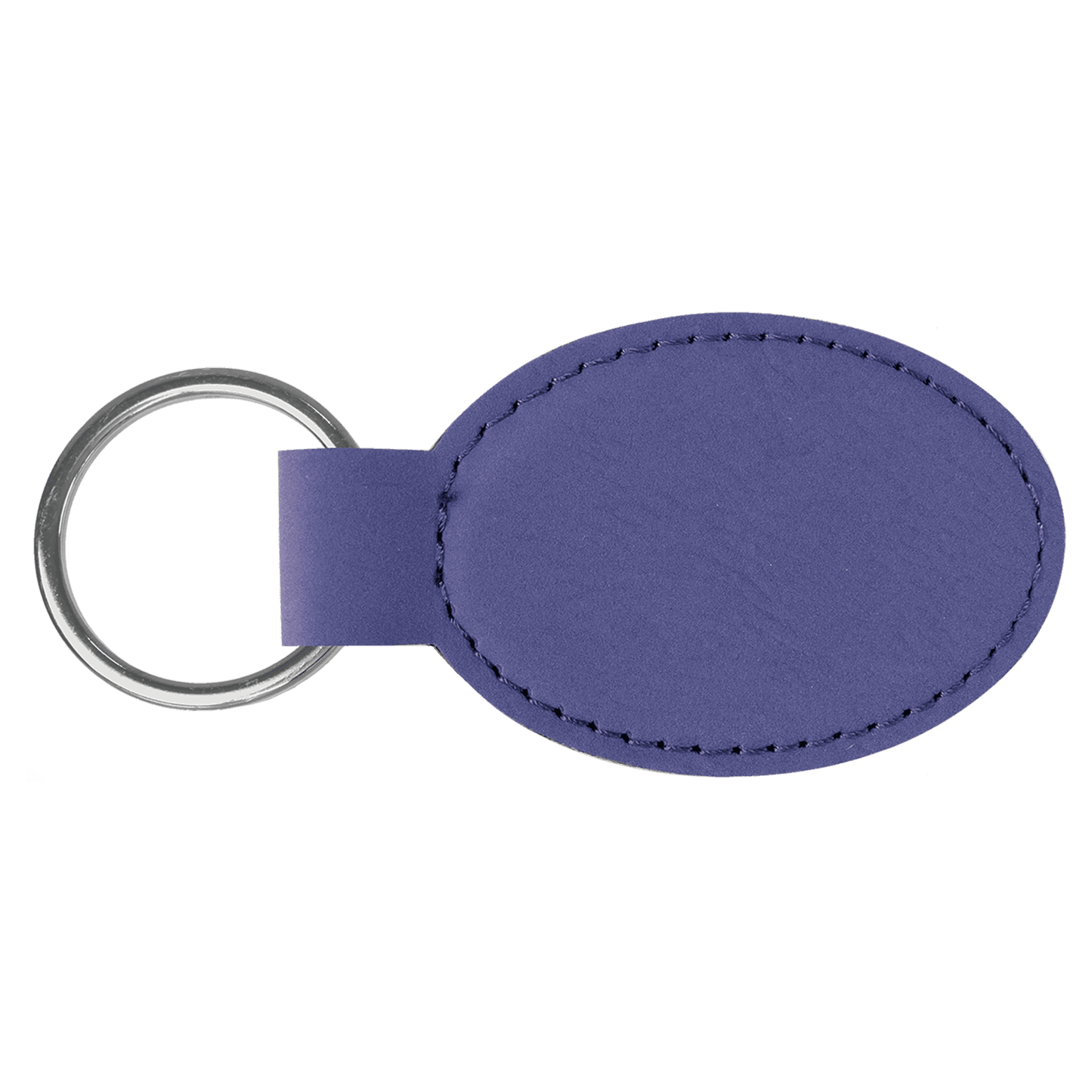 Customized Leatherette Oval Keychains