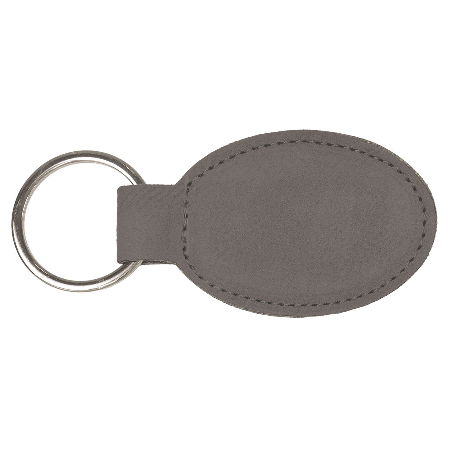 Customized Leatherette Oval Keychains