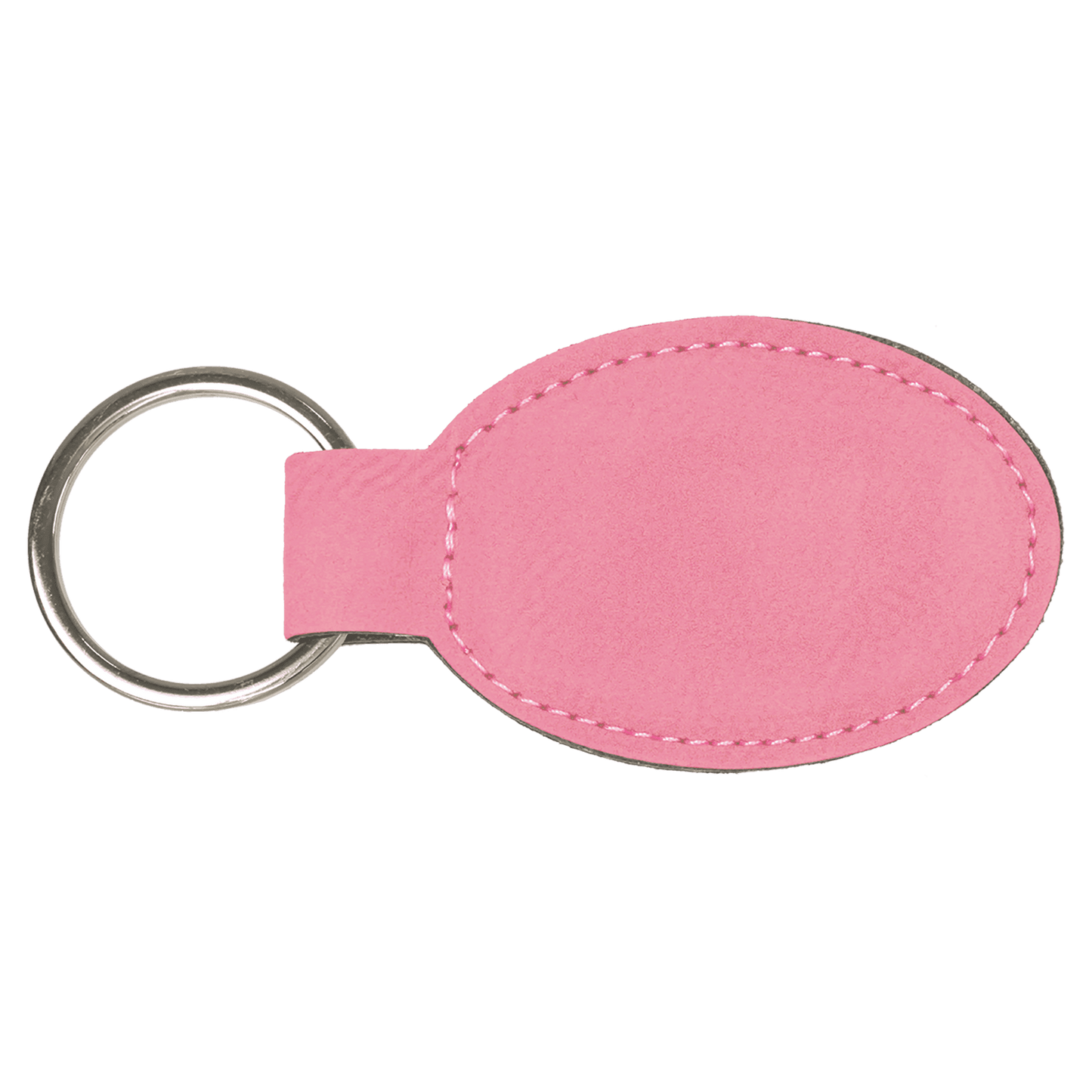 Customized Leatherette Oval Keychains