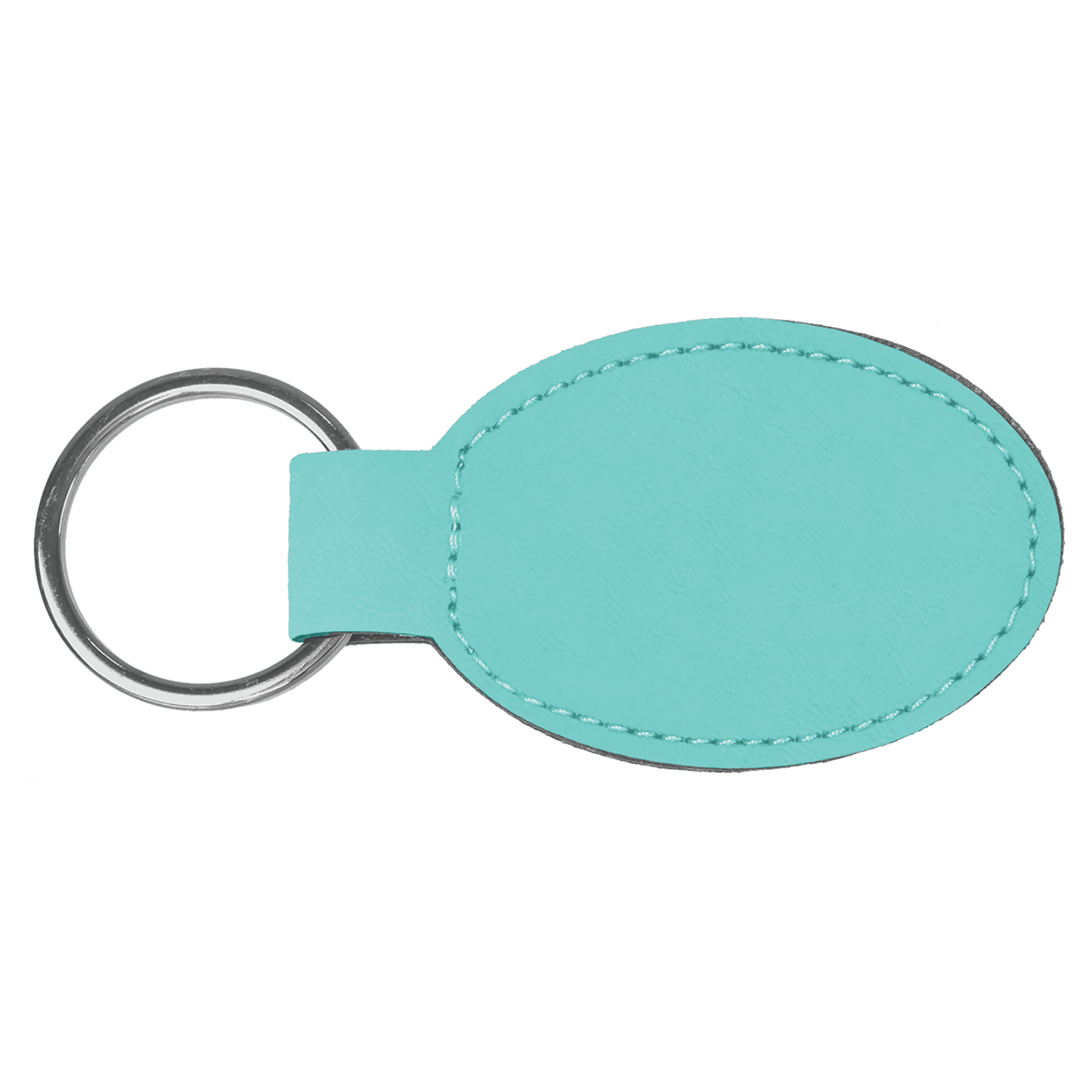 Customized Leatherette Oval Keychains