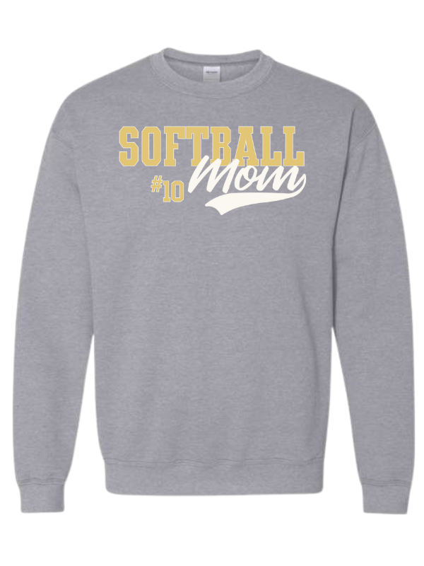 Softball Mom Sweatshirt - Custom Number and Team Colors Gallery 334