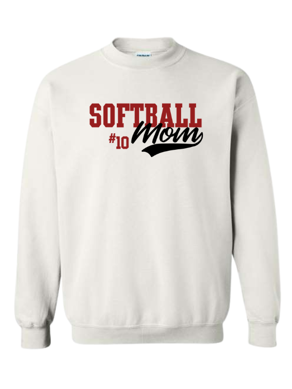 Softball Mom Sweatshirt - Custom Number and Team Colors Gallery 334