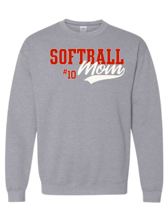 Softball Mom Sweatshirt - Custom Number and Team Colors Gallery 334