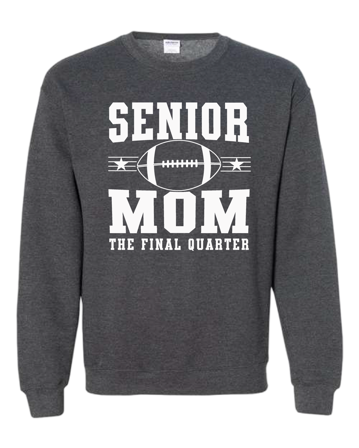 Senior Mom Football Sweatshirt Gallery 334 - Dark Heather