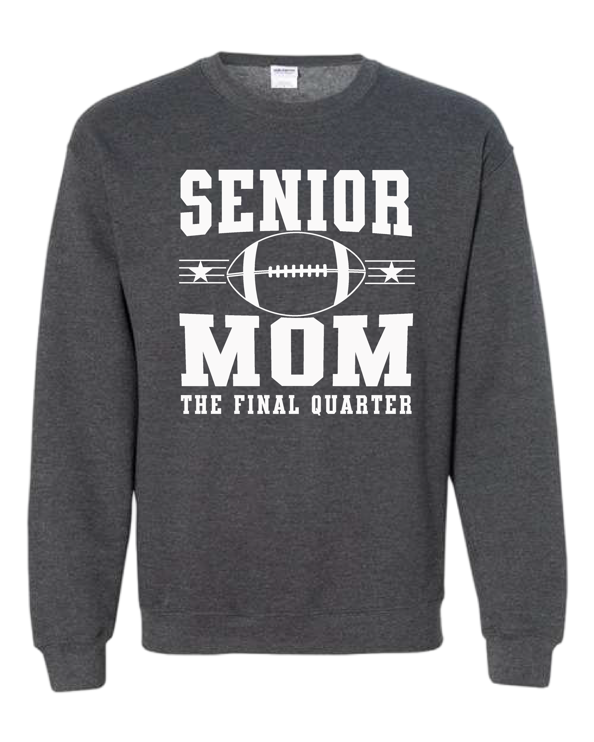 Senior Mom Football Sweatshirt Gallery 334 - Dark Heather