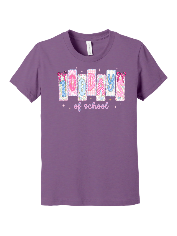100 Days of School Bow Youth & Toddler T-Shirt Gallery 334