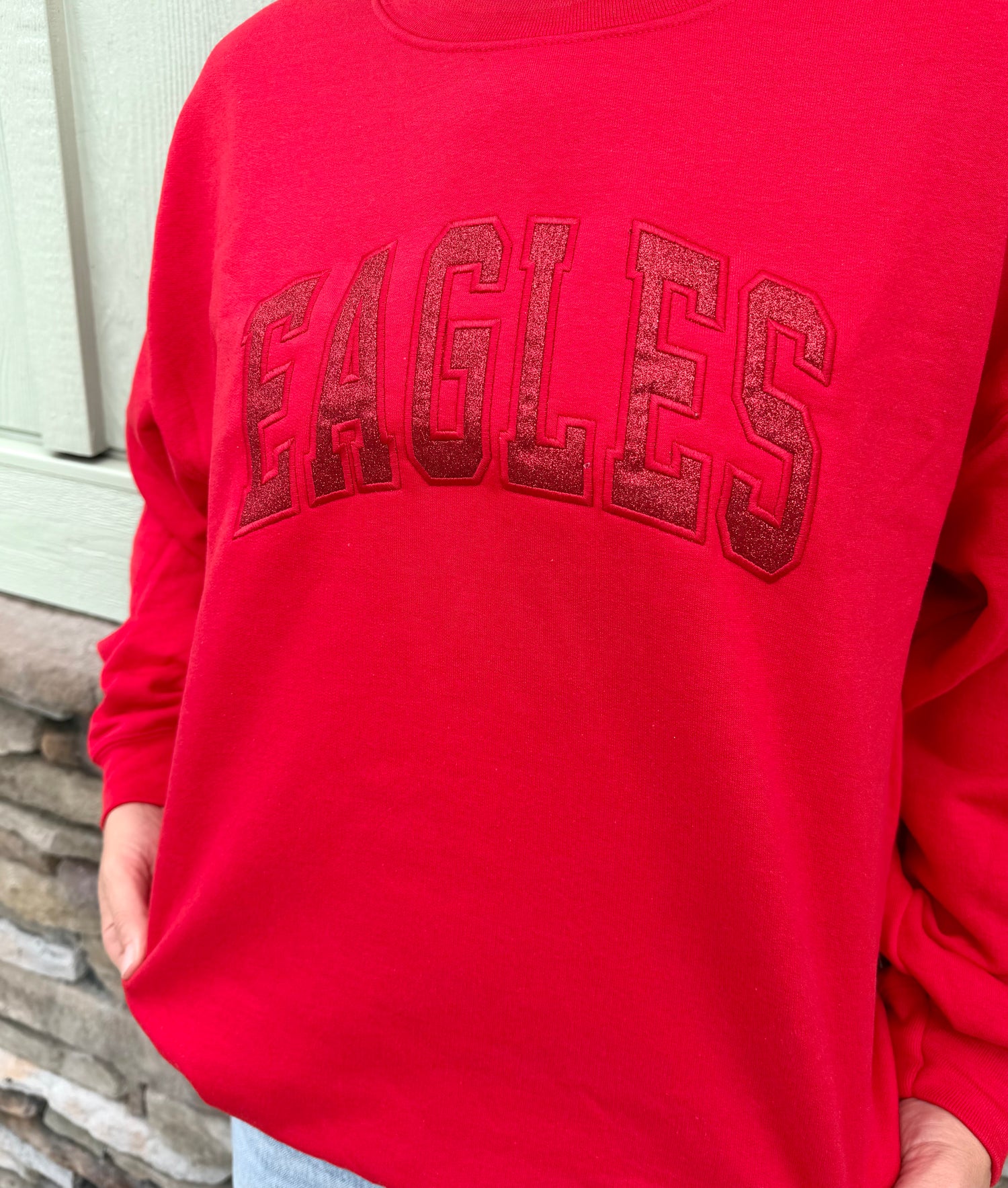 Monochromatic Glitter Spirit Sweatshirt Gallery 334