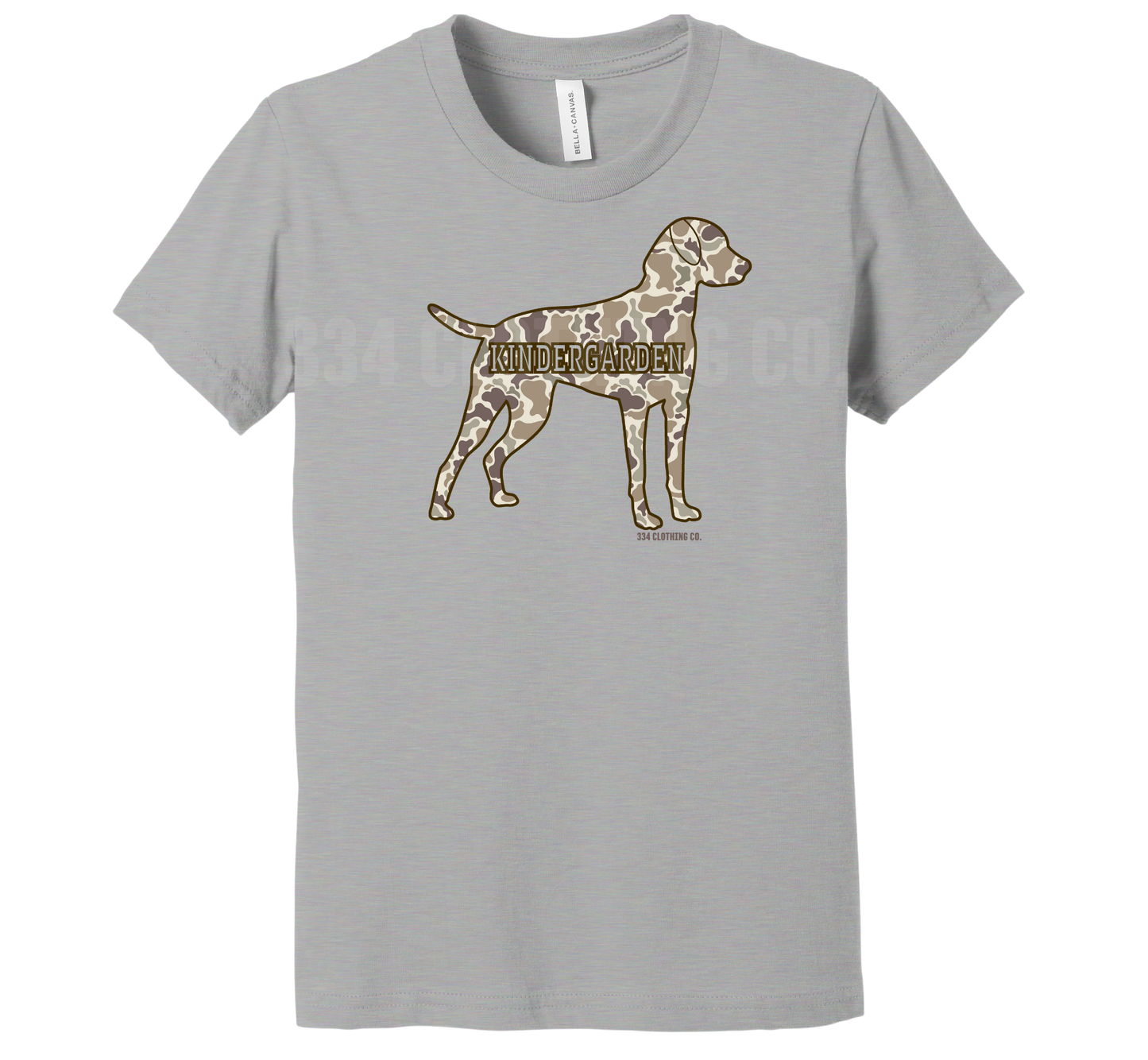 Old School Camo Dog Kindergarten T-Shirt