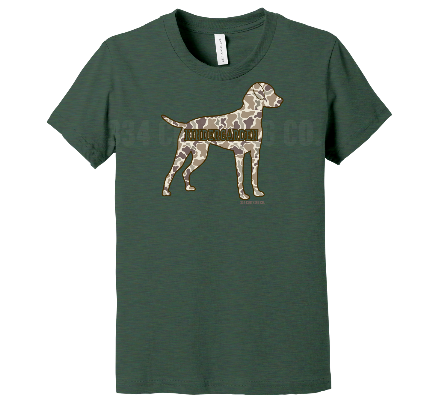 Old School Camo Dog Kindergarten T-Shirt