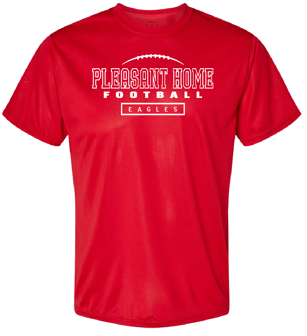 Pleasant Home Eagles Football Performance Tee Gallery 334