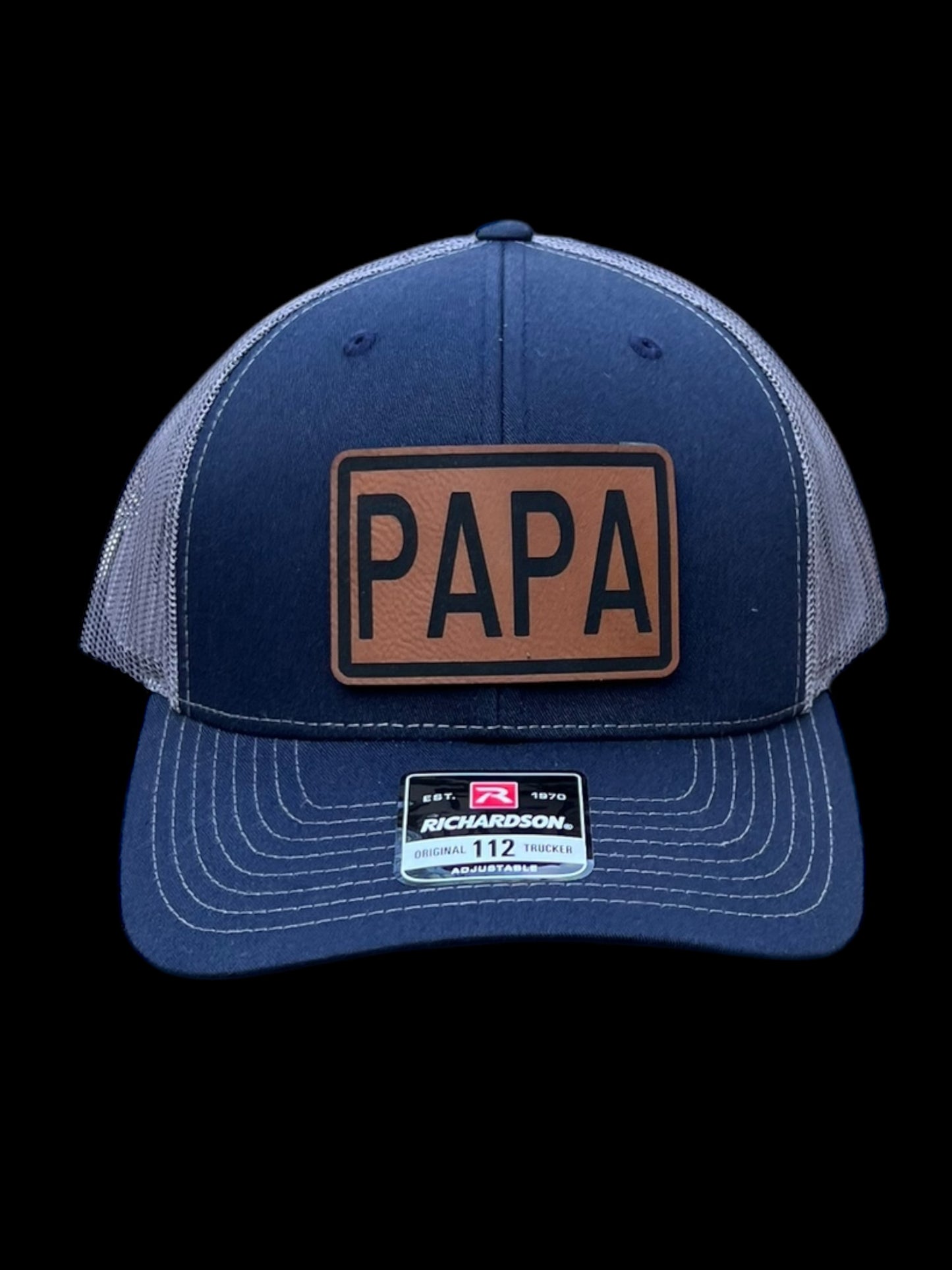 Papa Rawhide Leatherette Patch Hat Richardson 112