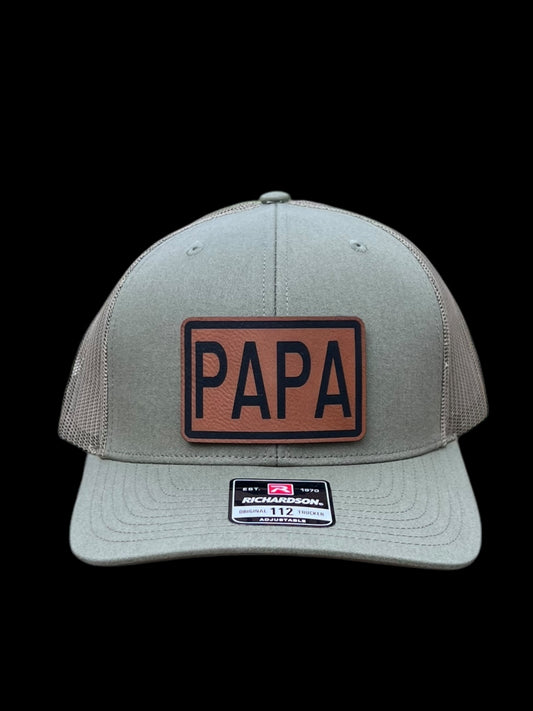 Papa Rawhide Leatherette Patch Hat Richardson 112