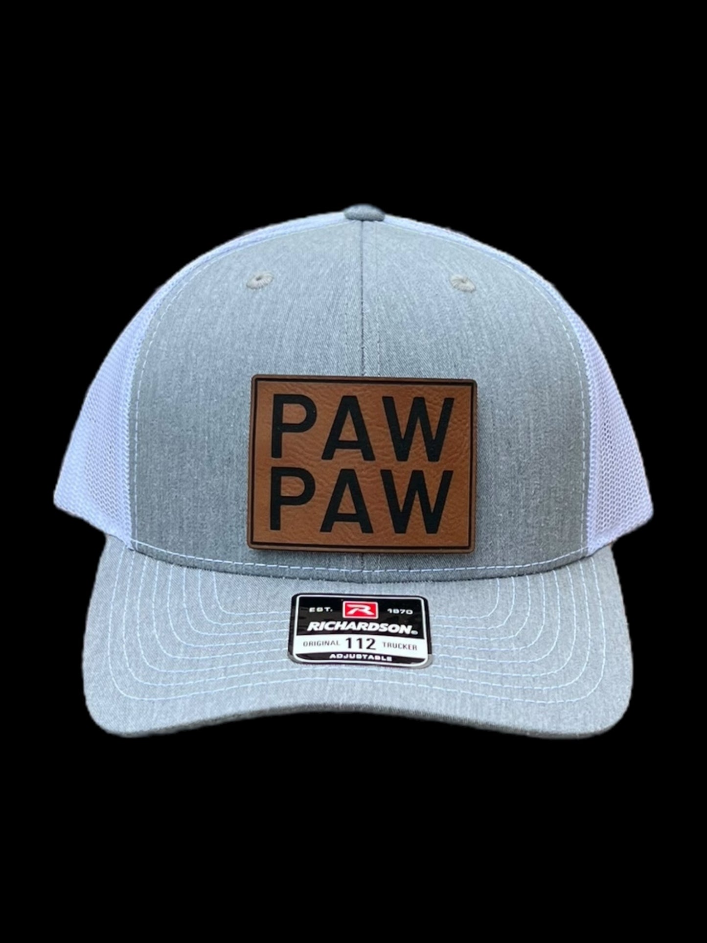 PawPaw Rawhide Leatherette Patch Hat Richardson 112