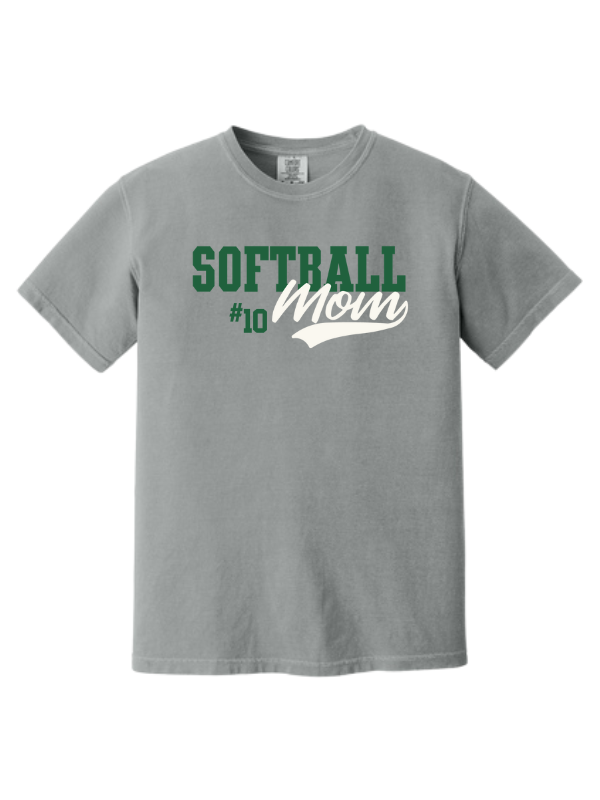 Softball Mom Comfort Colors T-Shirt - Custom Number Gallery 334
