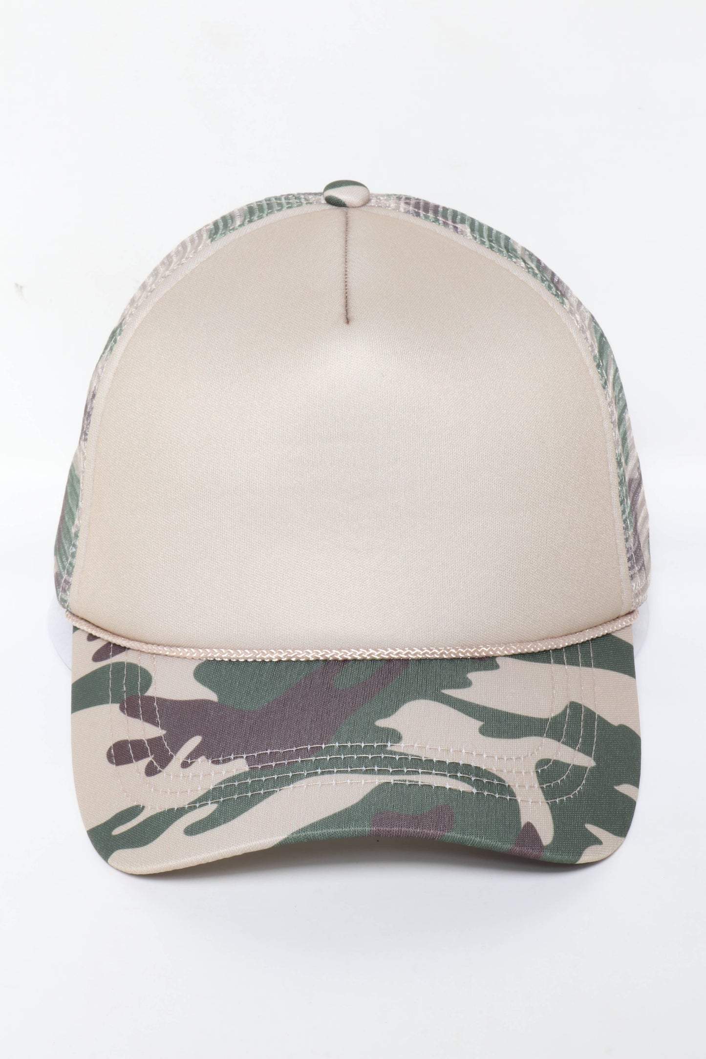 Camo Print Mesh Back Trucker Cap David And Young