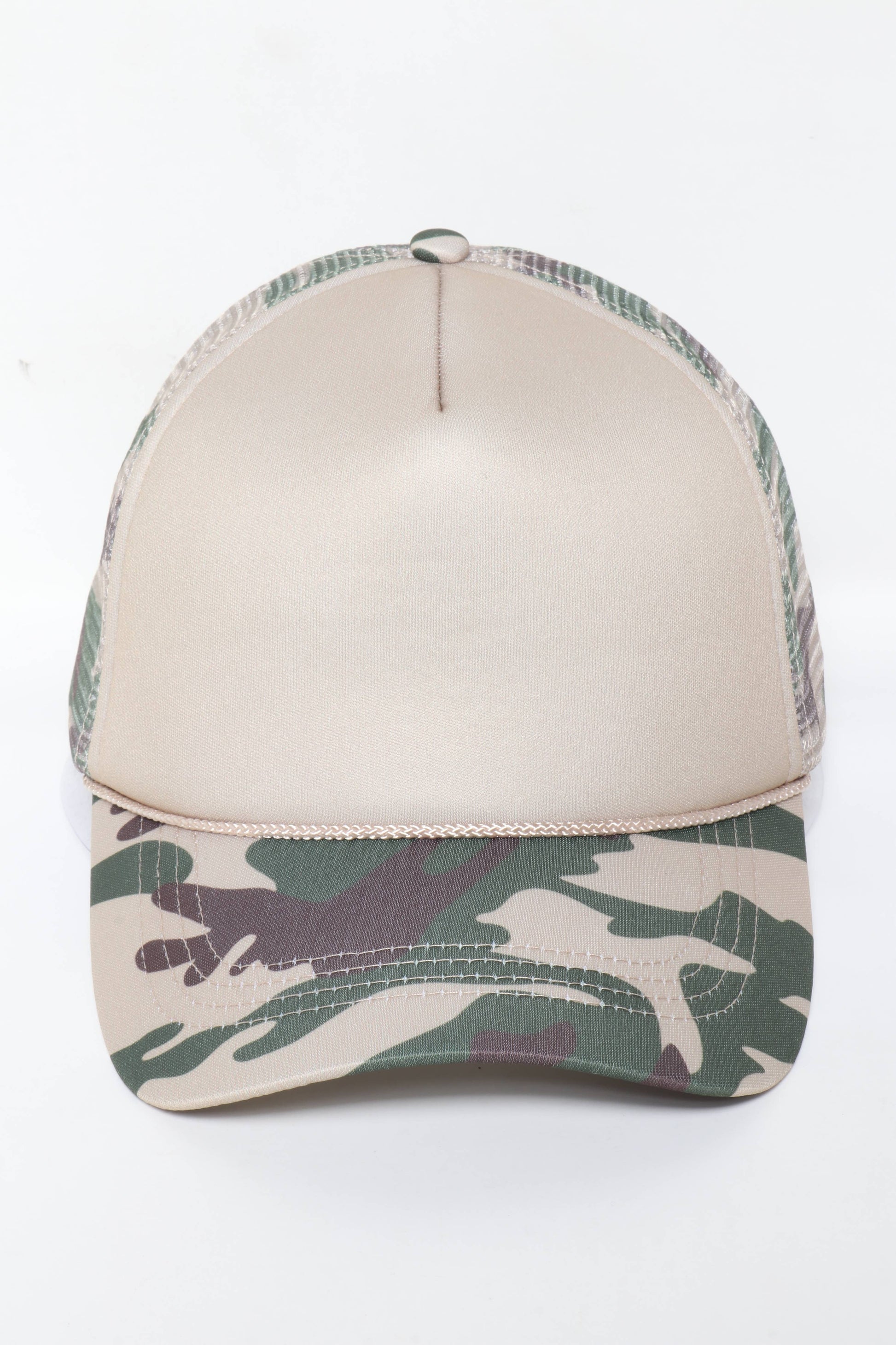 Camo Print Mesh Back Trucker Cap David And Young