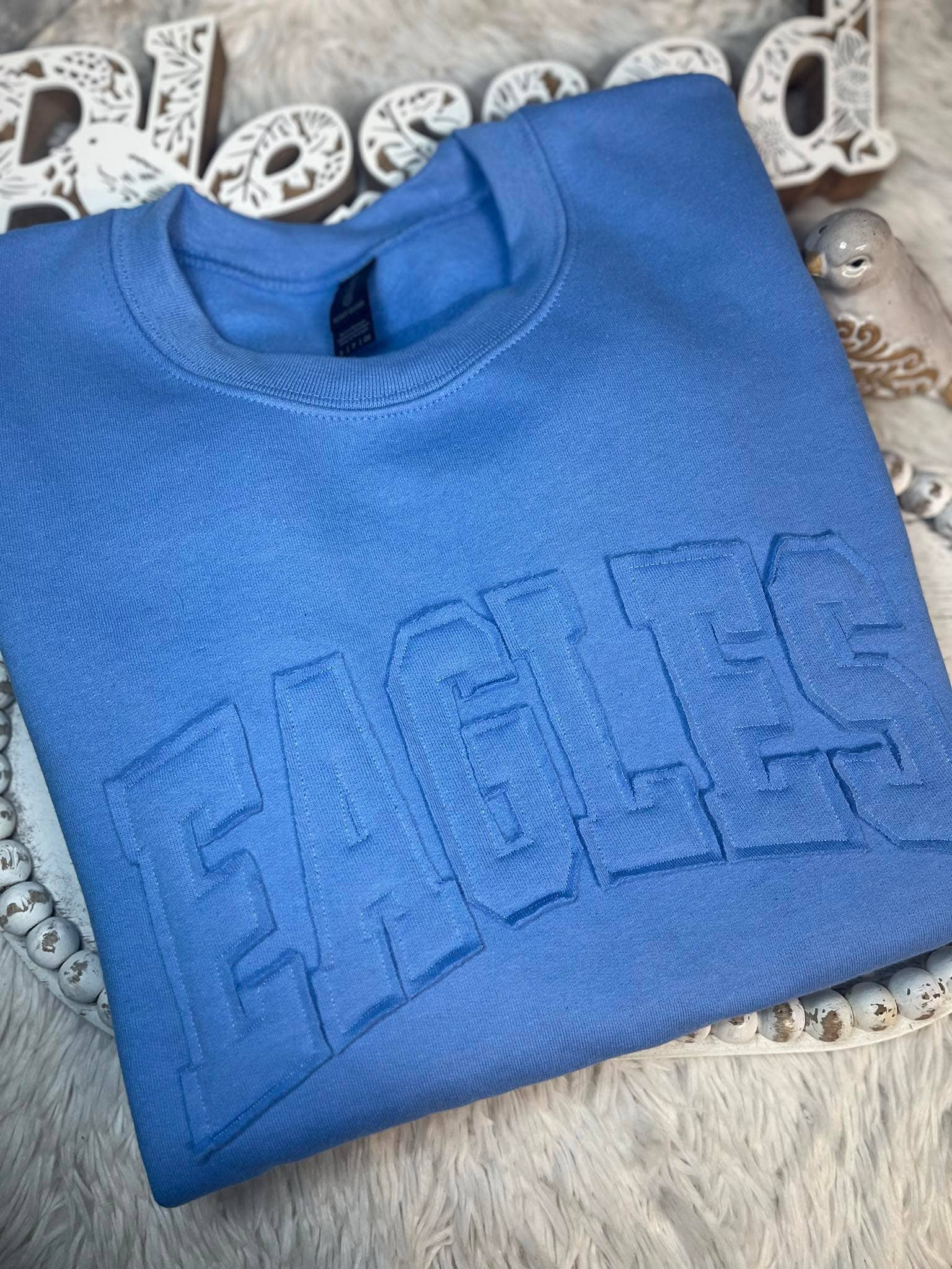 NEW Colors! Custom Raggy Sweatshirt, Popular tone on tone April's Sew Vinyl