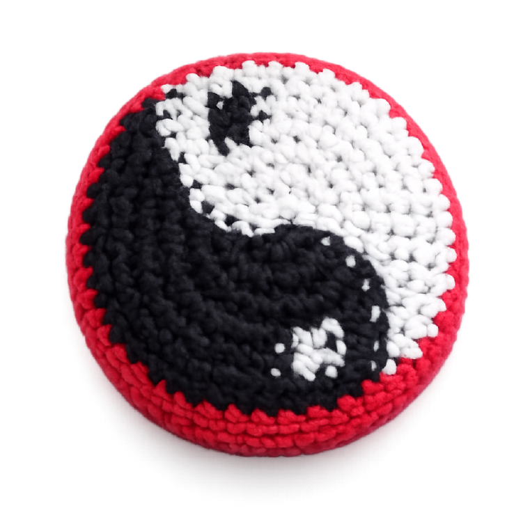 Extreme Retro Hand-Knitted Kick Pouch Footbag - 12/Display Novelty Brands