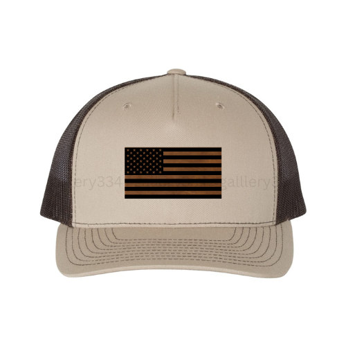 American Flag Leather Patch Hat