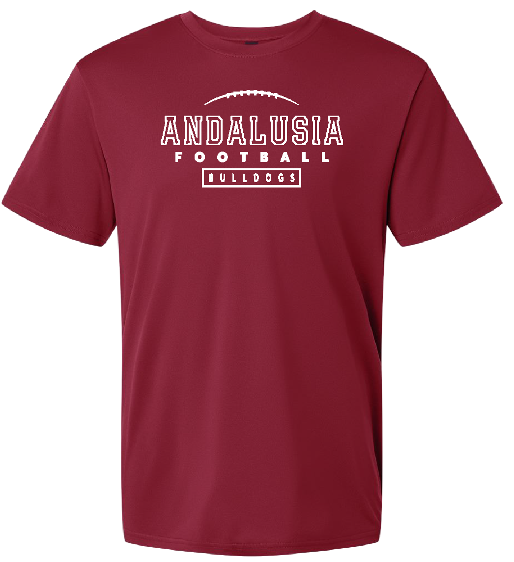 Andalusia Bulldogs Football Performance Tee Gallery 334