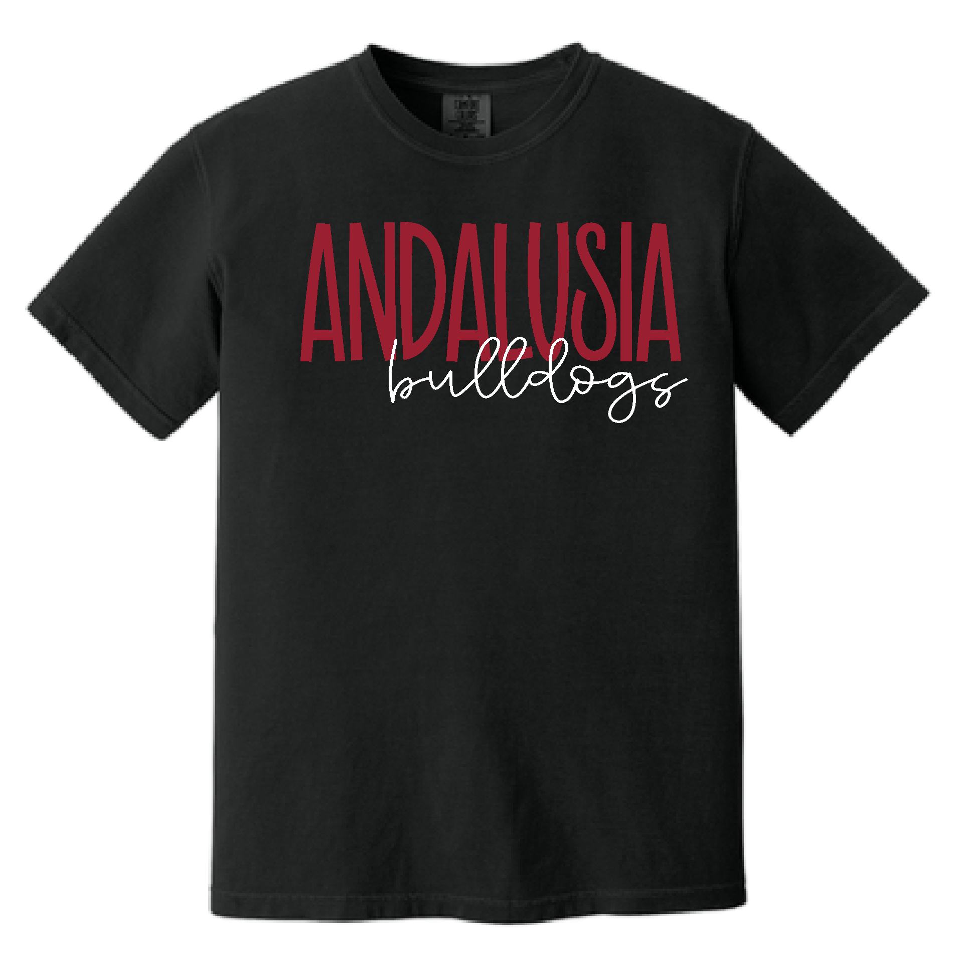 Andalusia Bulldogs Comfort Colors tee - Black